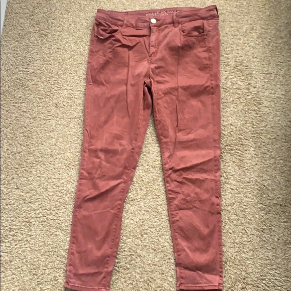 Skinny jeans mauve with velvet feel - Picture 1 of 3